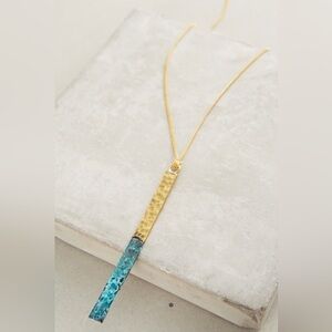 Anthropologie Matchstick Pendant Necklace